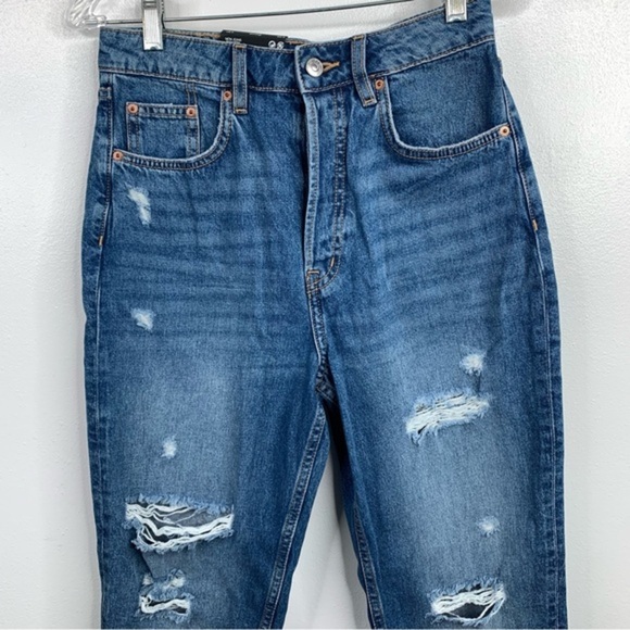 NWT H&M Divided Mom Jean High Rise Ripped Size‎ 6. Ankle Length - Picture 2 of 10